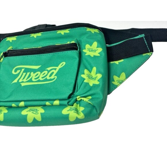 Tweed Fanny Pack Weed Leaf Pattern with Beer Sleeve, Green, St. Pattys, Like New - Picture 4 of 10